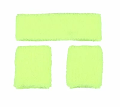 Neon Zweetband Hoofd En Pols Geel 1 Neon Zweetband Hoofd En Pols Geel