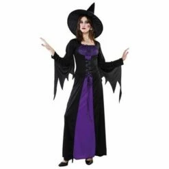 Lange Heksen Jurk - Paars