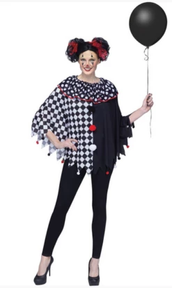 Halloween Poncho Horror Clown