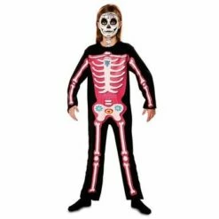 Day Of The Dead Skelet Jumpsuit Roze