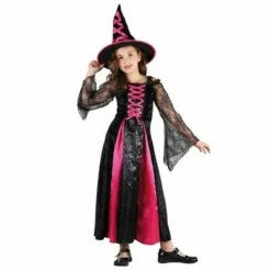 Heksenjurk Kind - Zwart/roze