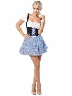 Oktoberfest Dirndl Eva Blauw/Bruin