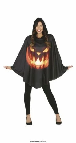 Halloween Poncho Pompoen