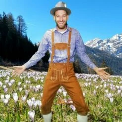 Lederhosen Leer - Licht Bruin LANG -PartyPaleis Winkel 1990194756 3 Lederhosen foto