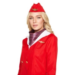 Stewardess Kostuum - Rood -PartyPaleis Winkel 2056666639 stewardesskostuumrood
