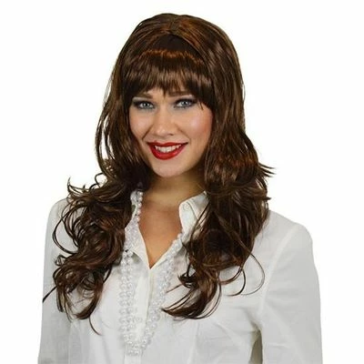Jaren 50 Pruik Bruin 1 Jaren 50 Pruik Bruin