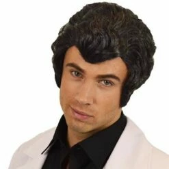 Elvispruik Met Kuif Zwart