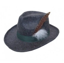 Oktoberfest Hoed Grijs - Luxe