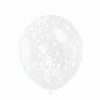 Confetti Ballonnen Wit 6 St (30 Cm)