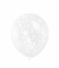 Confetti Ballonnen Wit 6 St (30 Cm)