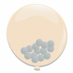 Ballonnen Zilver Confetti (60cm) 3st