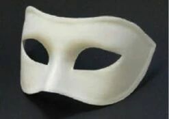 Venetiaans Masker Colombina Grezzo Wit