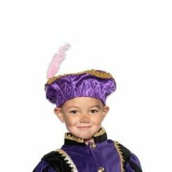 Pietbaret Satijn Paars Kind
