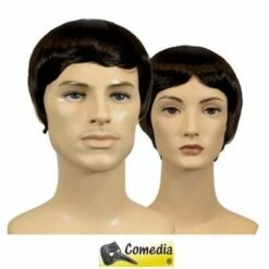 Theaterpruik Kort Steil Bruin