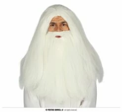 Pruik Tovenaar Wit