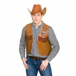 Cowboy Gilet Bruin Met Ster
