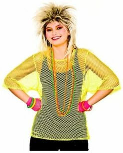 Visnet Top Neon Geel