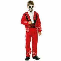 Day Of The Dead Kostuum Rood - Kind