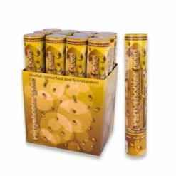 Confetti Kanon 30 Cm Goud Kleurvast BV Per Stuk