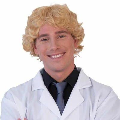 Herenpruik Gekruld Blond 1 Herenpruik Gekruld Blond