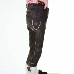 Lederhosen Leer - Donker Bruin LANG -PartyPaleis Winkel 3236272916 1 Lederhosen 4zijkant