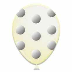Ballonnen Zilver Stippen (30cm) 6st