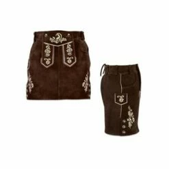 Lederhosen Rok Donkerbruin