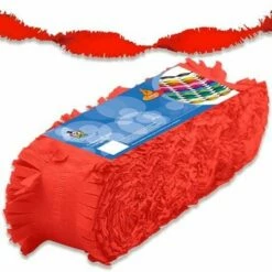 Crepe Papier Slinger Rood 24m