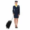 Stewardess Kostuum - Donkerblauw