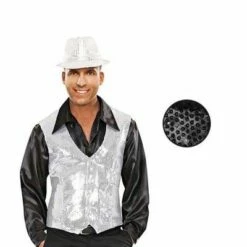 Pailletten Gilet Zwart