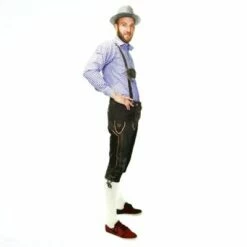 Lederhosen Leer - Donker Bruin LANG -PartyPaleis Winkel 3435428035 2 Lederhosen 3rechterkant