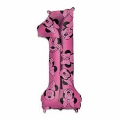 Folieballon Cijfer 1 Minnie Mouse