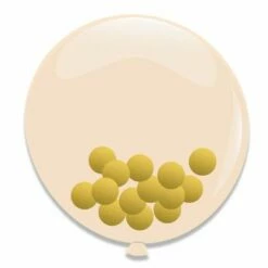 Ballonnen Goud Confetti (60cm) 3st