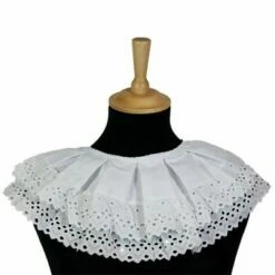 Pieten Kraag Geborduurd Wit 2 Lagen