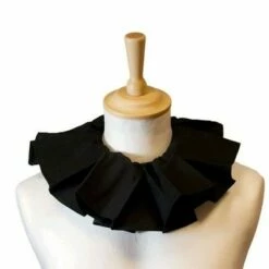 Pieten Kraag Geplooid Zwart