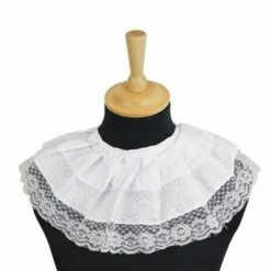 Pieten Kraag Luxe Met Kant Wit