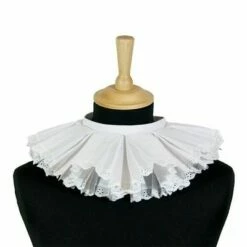 Pieten Kraag Luxe Geborduurd Wit