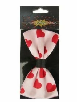 Vlinderstrik Hartjesprint (13 X 7 Cm)