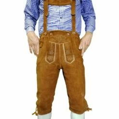 Lederhosen Leer - Licht Bruin LANG