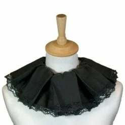 Pieten Kraag Met Kant Zwart