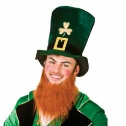 St. Patrick's Day Stoffen Hoed Met Baard