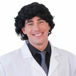 Herenpruik Gekruld Zwart