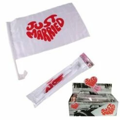 Auto Vlag 'Just Married'
