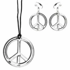 Set Peace Oorbellen En Ketting