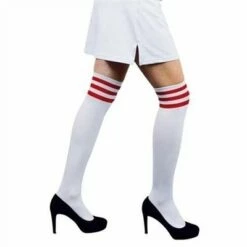 Cheerleader Sokken Wit Rood