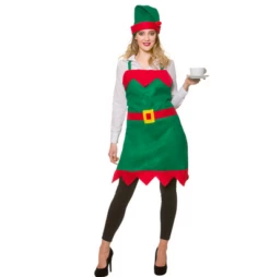 Kerst Schort Elfje Met Muts