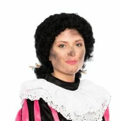 Pietenpruik Luxe Met Staartjes Zwart