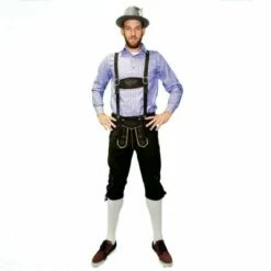 Lederhosen Leer - Donker Bruin LANG -PartyPaleis Winkel 7934354950 2 Lederhosen 1front