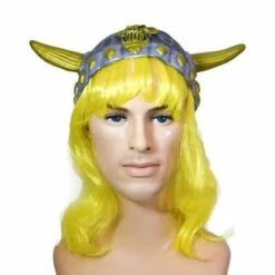 Vikinghelm Met Geel Haar