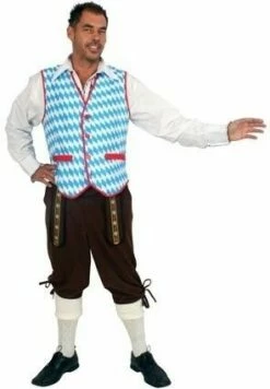 Blauw/wit Geruit Gilet